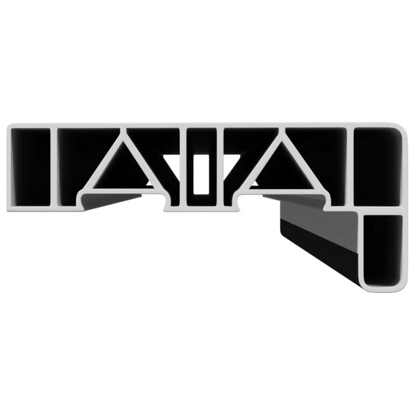 vidaXL Raamsokkel Anthraciet met Houtnerf 80 x 15 x 4,5 cm PVC