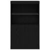 vidaXL LED Sideboard Zwart 60 x 37 x 100 cm Bewerkt hout