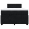 vidaXL Boxspring met matras fluweel zwart 120x190 cm