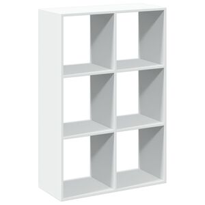 vidaXL Kamerscherm / boekenkast 69,5x29x103,5 cm bewerkt hout wit