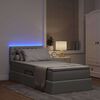 vidaXL Opbergbed met LED met matras Lichtgrijs 100 x 200 cm Stof