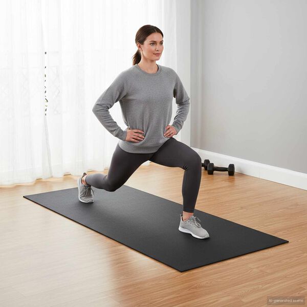 vidaXL Sportbeschermmat Zwart 150 x 75 x 0,6 cm PVC