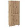 vidaXL Hoge kast 2 st Artisan Eiken 69,5 x 34 x 180 cm Bewerkt hout