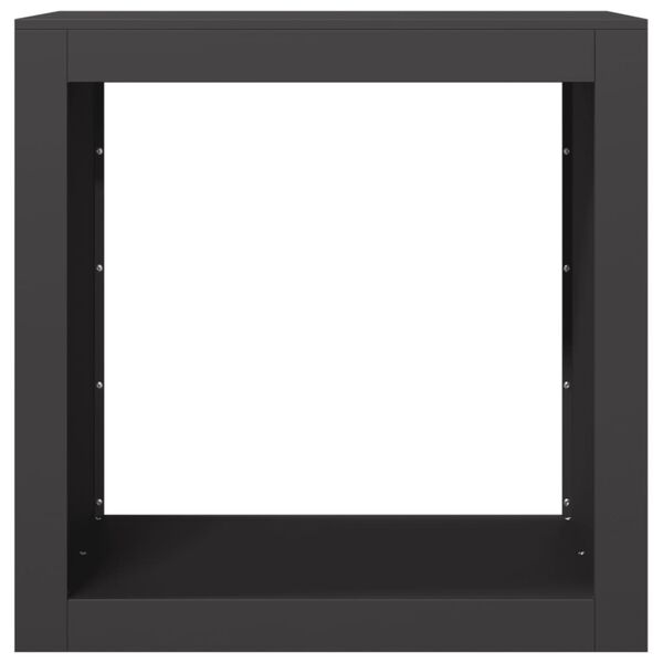 vidaXL Haardhoutrek 60x40x60 cm staal zwart