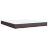 vidaXL Boxspring met matras stof donkerbruin 180x200 cm