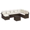 vidaXL Tuin Sofa Set 9 st Bruin poly rattan