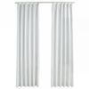 vidaXL Gordijnen verduisterend met haken 2 st 140x245 cm gebroken wit