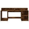 vidaXL Bureau met LED-verlichting 200x55x91 cm hout gerookt eikenkleur