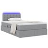 vidaXL Opbergbed met LED met matras Lichtgrijs 120 x 190 cm Stof