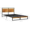 vidaXL Bedframe metaal 120x200 cm