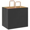 vidaXL Papieren zakken 50 st met hengsels 32x22x28 cm zwart