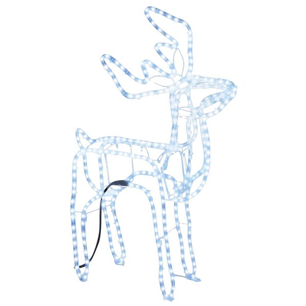 vidaXL Kerstfiguur rendier koudwit 76x42x87 cm