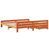 vidaXL Bedframe zonder matras massief grenenhout wasbruin 180x200 cm
