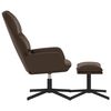 vidaXL Relaxstoel met voetenbank kunstleer bruin