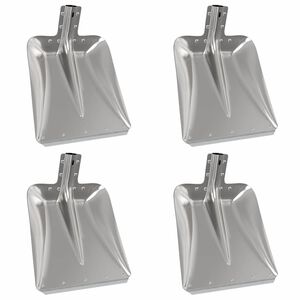 vidaXL Schep Hoofd 4 st Zilver 45 x 38 cm Aluminium