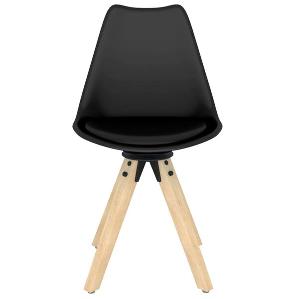 vidaXL Eetkamerstoelen draaibaar 6 st PP zwart