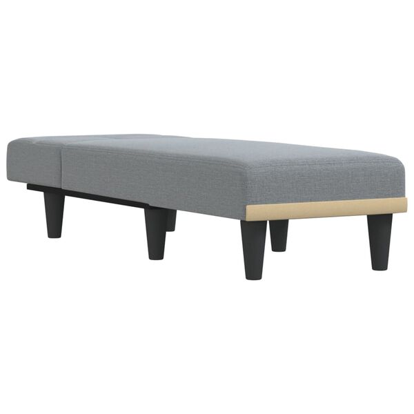 vidaXL Chaise longue stof lichtgrijs