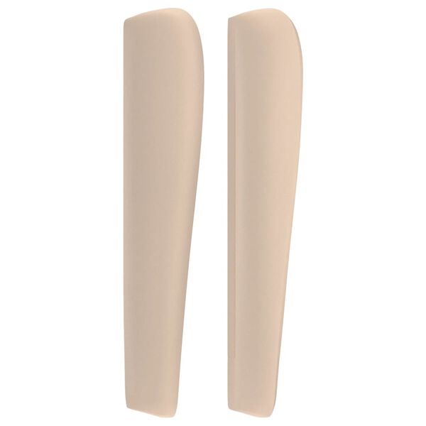 vidaXL Hoofdbord met randen 103x23x118/128cm kunstleer cappuccinokleur