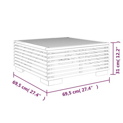 vidaXL 6-delige Loungeset met kussens massief teakhout