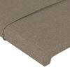 vidaXL Hoofdbord met randen 93x23x78/88 cm stof taupe