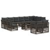 vidaXL Tuinbankenset 13 st Grijs poly rattan