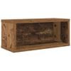 vidaXL CD Opslag Rek Eikenhout 40 x 17 x 17 cm Bewerkt hout