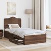 vidaXL Bedframe met hoofdeinde Bruin Eiken 100 x 200 cm Bewerkt hout