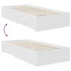 vidaXL Bedframe met hoofdeinde met lade Wit 90 x 190 cm Bewerkt hout