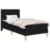 vidaXL Bedframe met matras met hoofdeinde Zwart 100 x 200 cm Stof