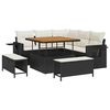 vidaXL Tuin Sofa Set 8 st Zwart poly rattan