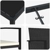 vidaXL Tuin eettafelset 3 pcs Zwart Gepoedercoat staal