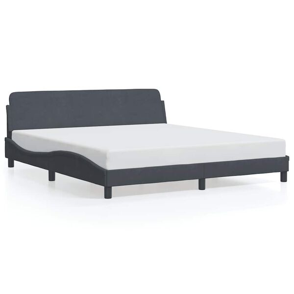 vidaXL Bedframe "Dover" 180x200 cm fluweel donkergrijs