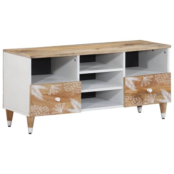 vidaXL Tv-meubel 100x33,5x46 cm massief mangohout