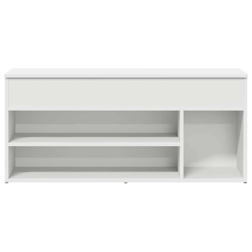 vidaXL Schoenenbank 60x30x45 cm bewerkt hout hoogglans wit