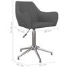 vidaXL Eetkamerstoelen draaibaar 6 st stof donkergrijs
