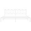 vidaXL Bedframe met hoofdbord metaal wit 200x200 cm