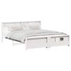 vidaXL Bedframe met plank Wit 180 x 200 cm Massief grenenhout
