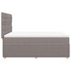 vidaXL Boxspring met matras stof taupe 140x200 cm