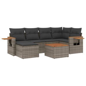 vidaXL Patio Sofa Set 6-zits Grey