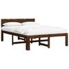 vidaXL Tweepersoonsbed met hoofdeinde ROSTOCK Donkerbruin 140 x 200 cm