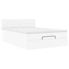 vidaXL Ottoman bed met matras 140x190cm kunstleer wit