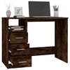 vidaXL Bureau met lades 102x50x76 cm bewerkt hout gerookt eikenkleurig