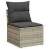 vidaXL Tuin Sofa Set 5 pcs Licht Grijs en Donker Grijs poly rattan