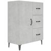 vidaXL Dressoir 69,5x34x90 cm bewerkt hout betongrijs