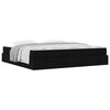 vidaXL Bedframe met matras met matras 2 pcs Zwart Stof