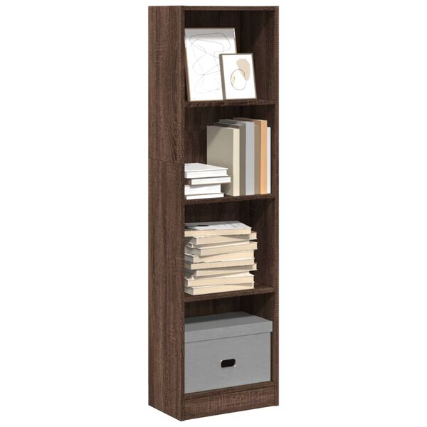 vidaXL Boekenkast 40x24x143 cm bewerkt hout bruin eikenkleurig