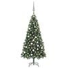 vidaXL Kunstkerstboom met verlichting kerstballen dennenappels 180 cm