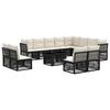 vidaXL Tuinbankenset 13 st Zwart poly rattan