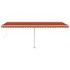 vidaXL Luifel vrijstaand automatisch 600x300 cm oranje en bruin