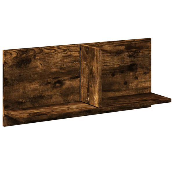 vidaXL Wandkast 70x16,5x30 cm bewerkt hout gerookt eikenkleurig